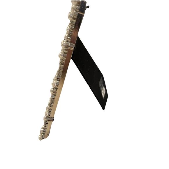 Azzure Home Pearls Rhinestones Ornate Photo Frame Wedding Picture Holds 5x7” - Picture 6 of 9